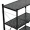 Household Essentials 34" Black Metal 3-Tier Foldable Utility Rack
